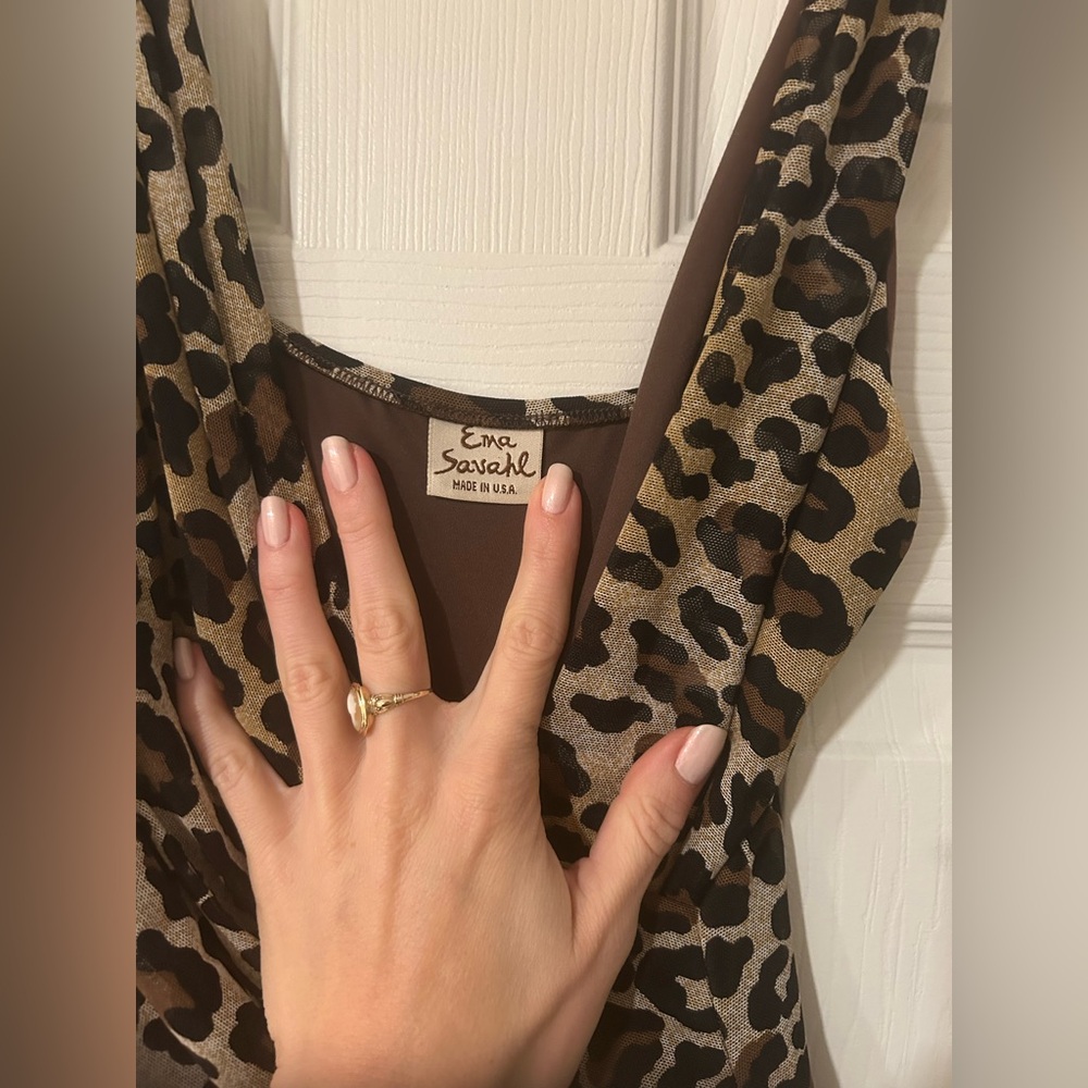 Ema Savahl Leopard/Cheetah Cocktail Dress - Picture 3 of 8